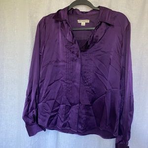 Pendleton purple Silk Button Up blouse
